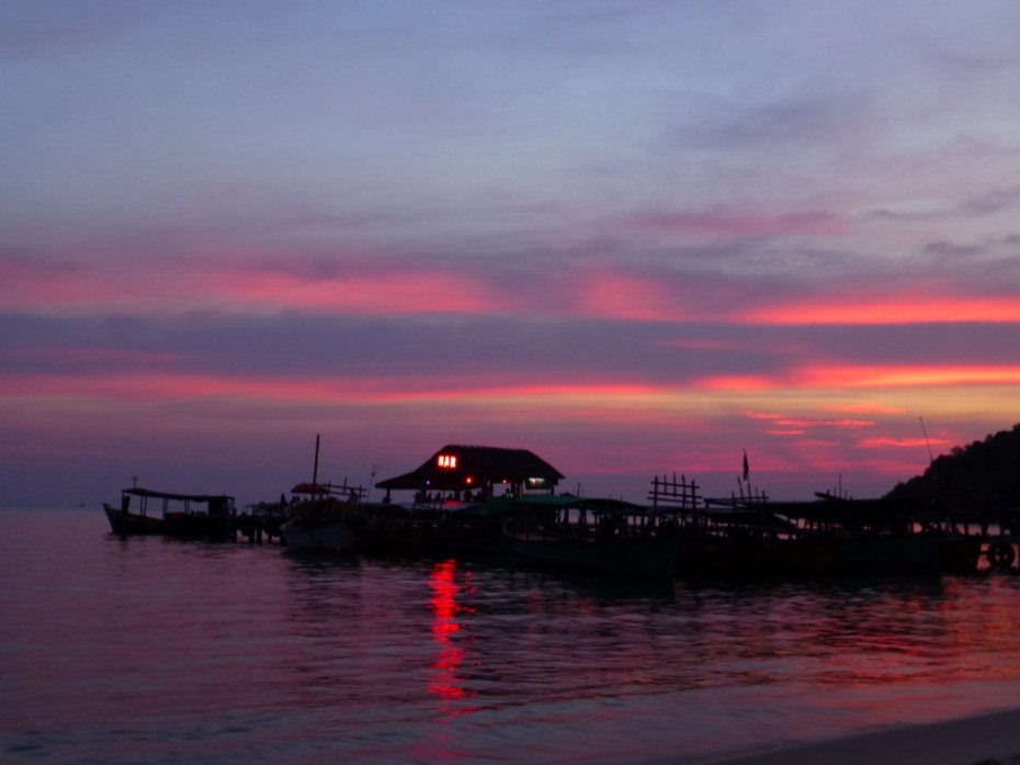 Cambodia,Sihanokville Beach Sunset