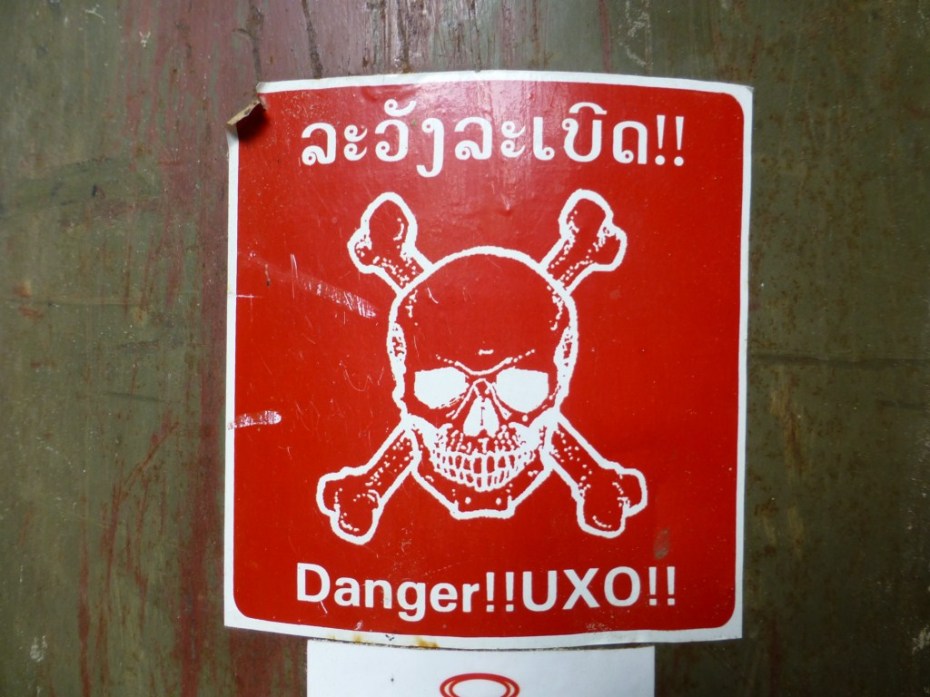 UXO in many places in Laos